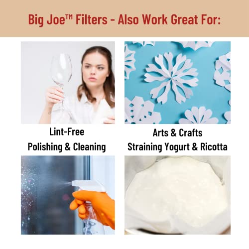 Big Joe 500 Count Large Commercial Coffee Filters - Extra Tall Walls for BUNN & Drip Machines