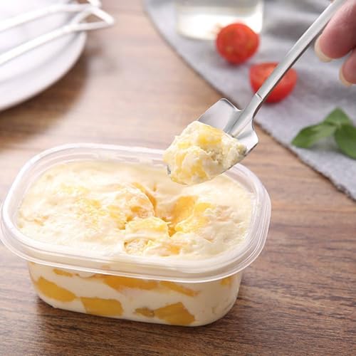 Stainless Steel Dessert Spoon Set - 4 Pcs Ice Cream & Fruit Spoons
