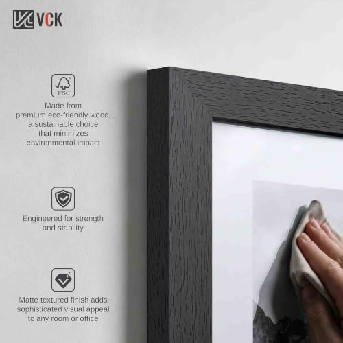 Black 18x24 Poster Frame Set - 5 Pack, Wooden Gallery Wall Frames