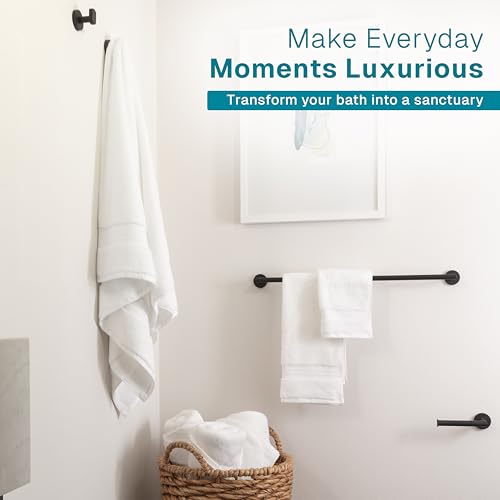 Fabdreams Organic Cotton Bath Towel Set - 6 Pieces, White, 700 GSM, Hotel Luxury