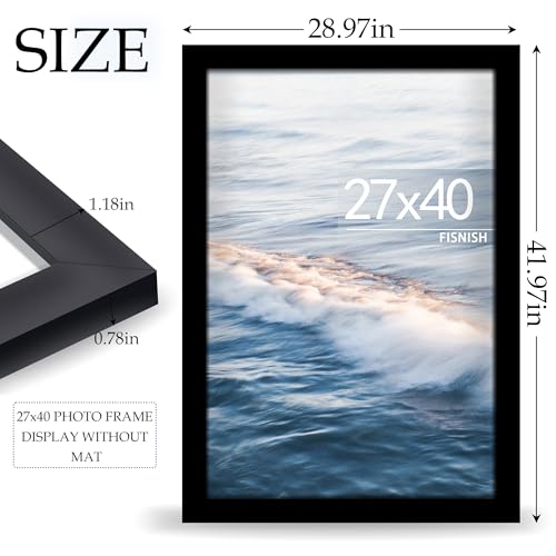 27x40 Poster Frame Black, inch Movie Frame, Wall Mount