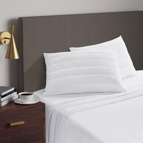Cooling Bed Pillows - White Down Illusion Soft/Medium Support, Queen (2 Pack) - Balanced Support Variation