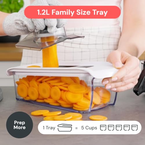 Fullstar Pro Mandoline Slicer 6-in-1 Kitchen Prep Tool - White