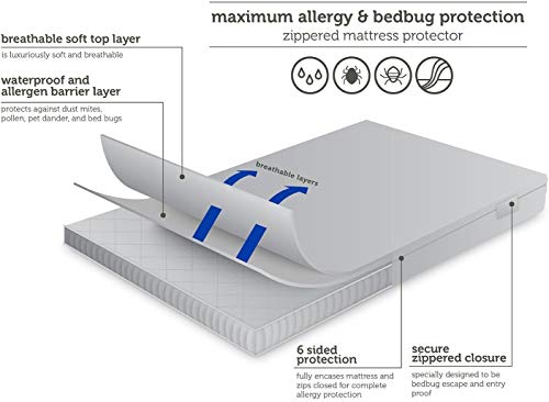 AllerEase Maximum Allergy Mattress Protector, Twin XL Size
