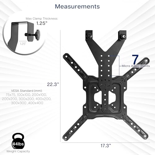 TV Wall Mount for 24-55 Inch Flat and Curved Screens - Adjustable Height