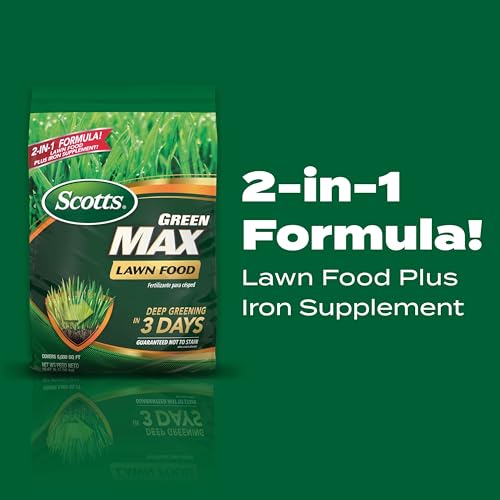 Scotts Green Max Lawn Fertilizer & Iron Feed for 5,000 sq. ft. - Deep Green in 3 Days