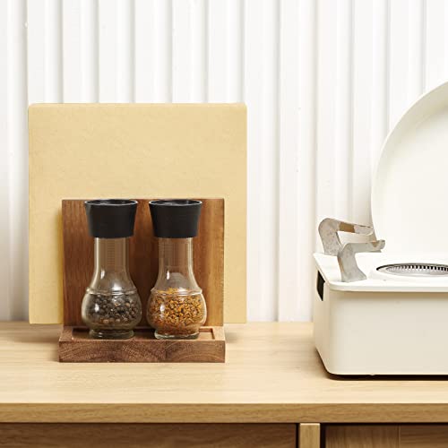 EverBBKing Natural Wooden Napkin & Salt & Pepper Holder for Kitchen & Restaurant