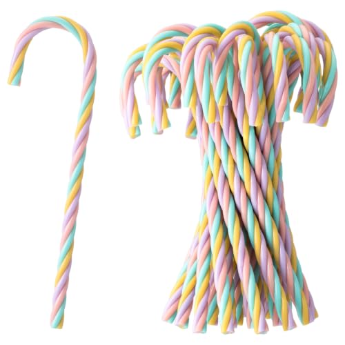 Hicarer Pastel Christmas Candy Cane Ornaments, 25 Pcs, 6in Acrylic Xmas Tree Decorations