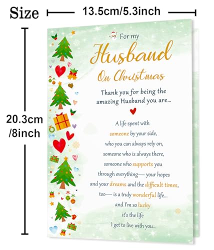 Beixian Husband Christmas Card BX300 - Romantic Holiday Greeting for Men