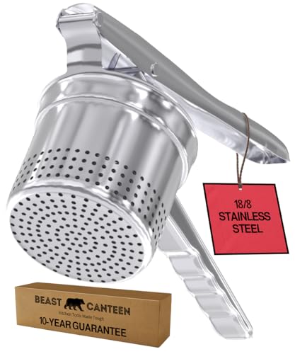 Stainless Steel Potato Ricer for Smooth Mashed Potatoes, Multi-Use Kitchen Tool