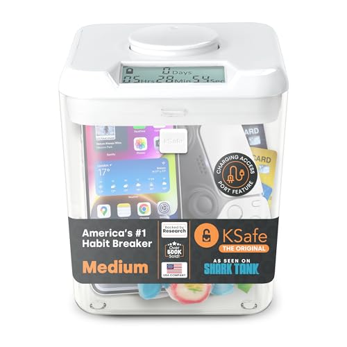 Medium Kitchen Safe Time Locking Container with White Lid & Clear Base