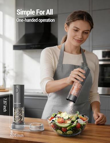ThermoMaven Electric Salt and Pepper Grinder Set with 110ML Large
