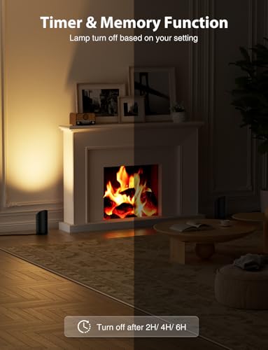 Onforu 4 Pack 7W Floor Uplights Indoor with Remote & Foot Switch, 2700-6500K Dimmable Warm White Spot Lights