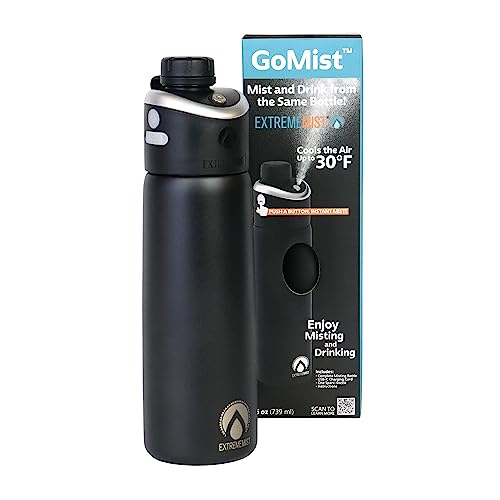 Rechargeable Personal Cooling Water Bottle - 25oz Midnight Black