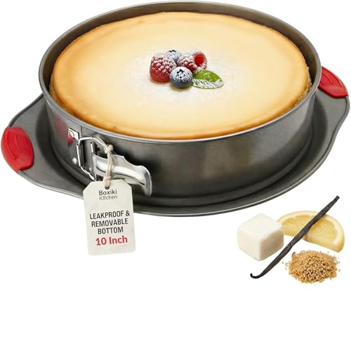 10-Inch Nonstick Springform Pan with Leakproof Seal & Removable Bottom for Cheesecake & Baking