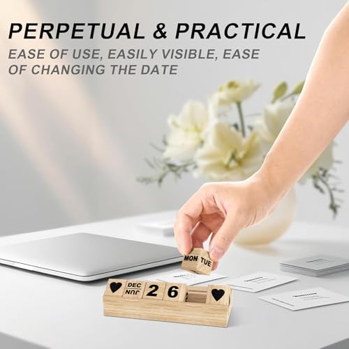 Christian Gifts for Women, Thank You Gifts for Coworker Female, Wooden Block Calendar for Desk, You Are Beautiful Desk Sign, Inspirational Acrylic Plaque, Catholic Office Accessories