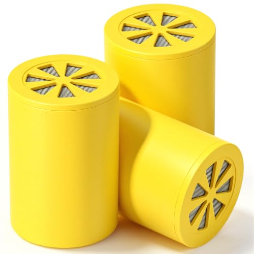 Beckacher 3-Pack Replacement Filter for Afina Showerheads - High-Flow, Carbon-Free KDF & Calcium Sulfite Filter Cartridge