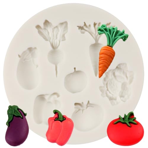 QDMOLDS Style G Vegetable Silicone Fondant Mold for Cakes & Crafts