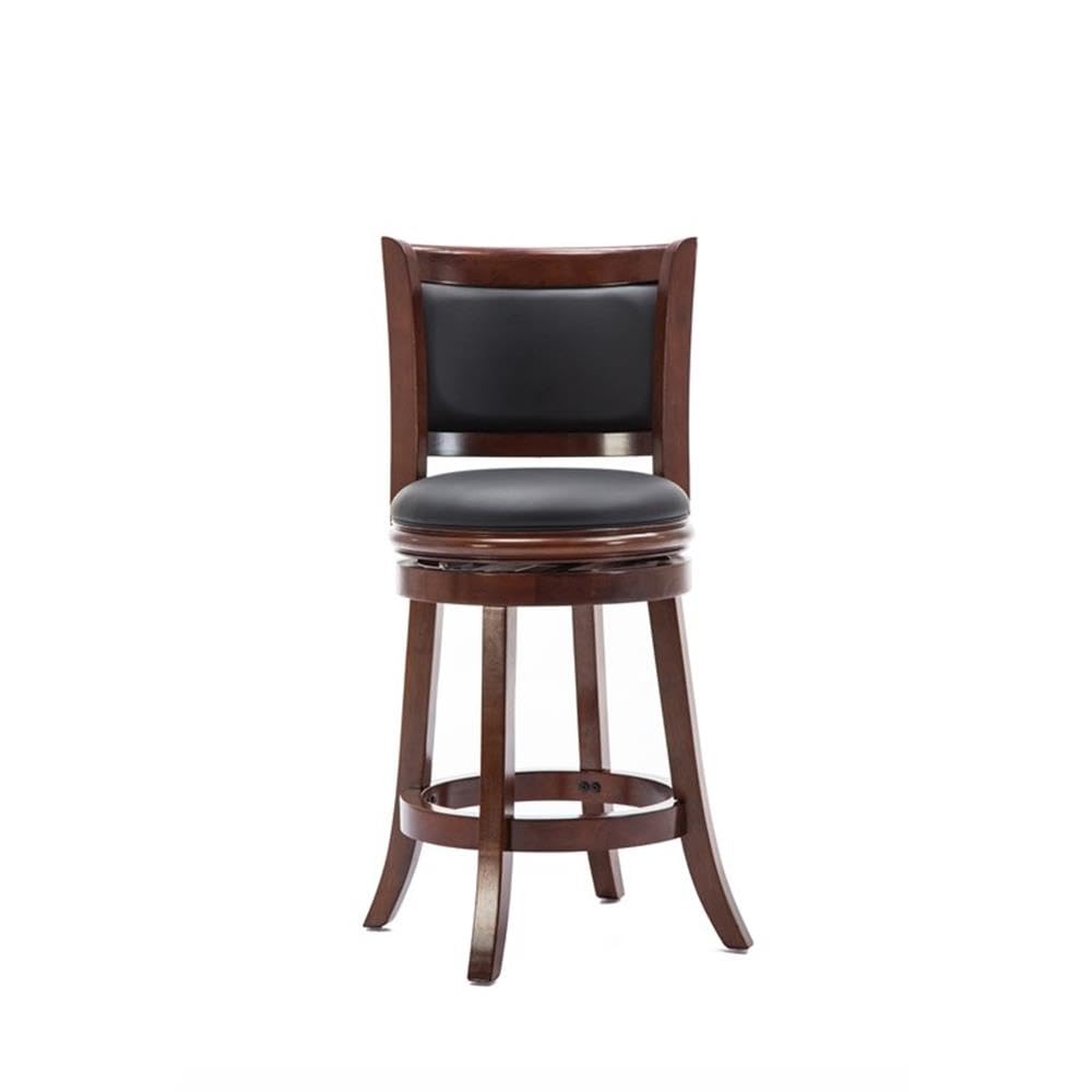 Boraam Augusta Counter Height Swivel Stool, 24-Inch, 1-Pack, Cherry