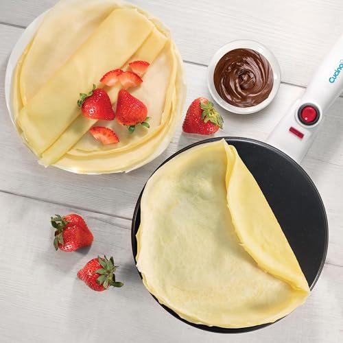 CucinaPro Cordless Electric Crepe Maker with Non-Stick Surface & Accessories