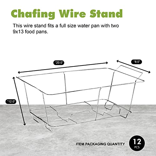 MAXYGIFT 12 Pack Full Size Chafing Wire Racks for Buffet Food Serving and Catering