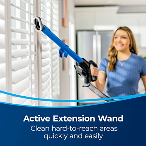 Upright Vacuum Cleaner with Extension Wand & XL Dirt Tank - Black & Cobalt Blue