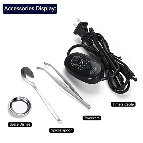 Electric Ceramic Incense Burner with LED Flames, Elegant Enamel Design