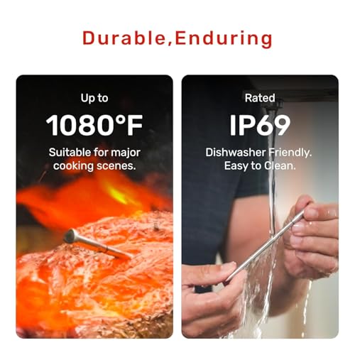 Meatmeet S Pro Wireless Meat Thermometer with 6 Sensors, ±0.18°F Accuracy