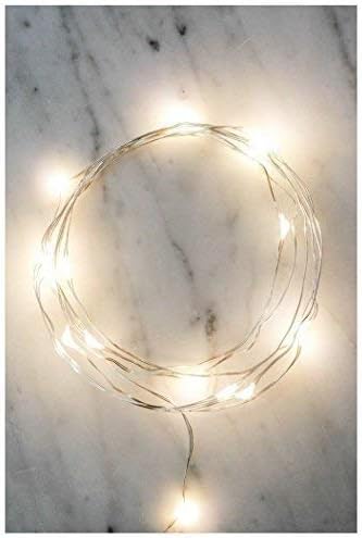 Battery Operated 6 ft Silver Fairy String Lights - LED Decorative Lights for Home & Party