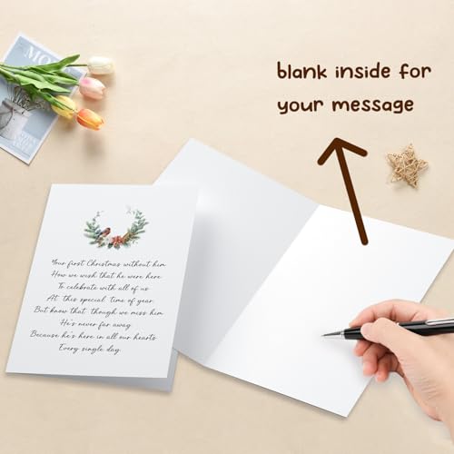 Gevinna Christmas Sympathy Card Without Him - First Christmas After Loss