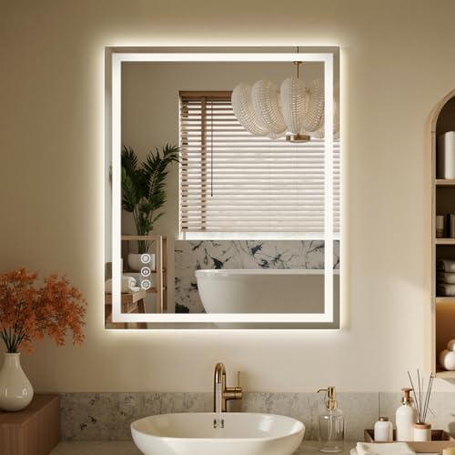 30x36 Inch LED Bathroom Mirror with Lights - Anti-Fog, Dimmable, Wall Mount - Variation of THIS listing