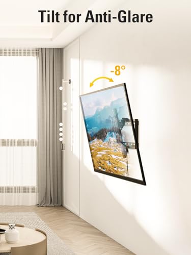 Tilting TV Wall Mount for 37-90 Inch TVs Up to 132lbs Black - Mounting Dream