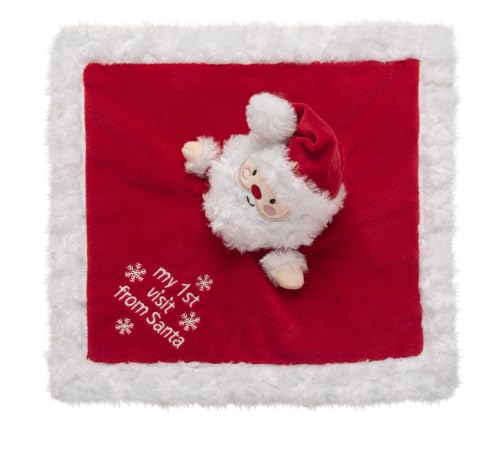Baby Starters Plush Santa Snuggle Buddy with Security Blanket - Red, 13 Inch, Embroidered Christmas Toy for Babies