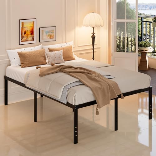 Maenizi 20 Inch Queen Bed Frame No Box Spring Needed Heavy Duty Metal Platform Bed
