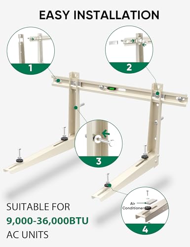 Mini Split Wall Mounting Bracket - 9000-36000 BTU AC Units, Heavy Duty Support