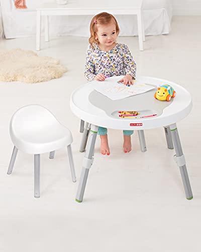 Toddler Activity Chairs Set of 2 - White Metal Child Chairs with Detachable Legs