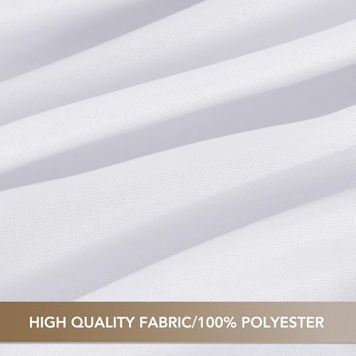 sancua White Table Cloths Rectangle, 8 Pack Tablecloths for 6 Foot