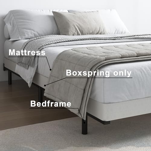 Vehowy 3 Inch Low Profile Full Size Metal Box Spring Bed Base - Heavy Duty Support