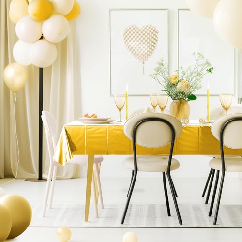 Just Shimmer Golden Foil Tablecloth 54x72 Inch Wedding Party Decor - Variation: Golden / 1