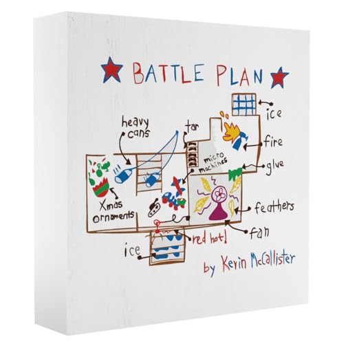 Christmas Holiday Decorations Wood Sign Xmas Gifts for Boys and Girls Christmas Vacation Movie Decor for Office Desk Table Shelf Home 5 x 5 Inches