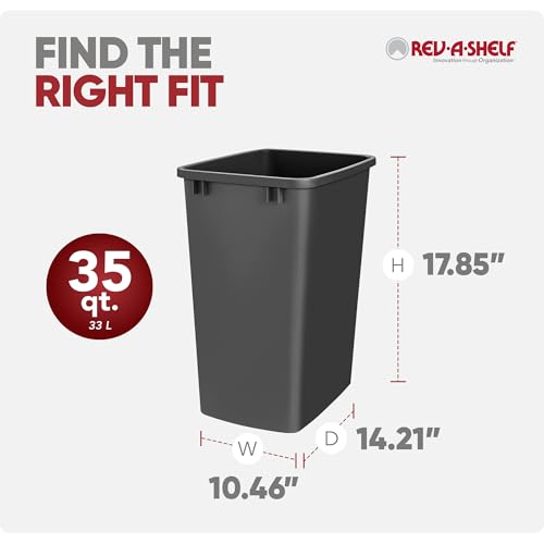 2 Pack Black Double Pullout Garbage Cans for Kitchen Cabinets 35 Qt