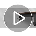 Wall Mount Clothes Rack with Wooden Shelf - Black + Brown, 43.3 Inch