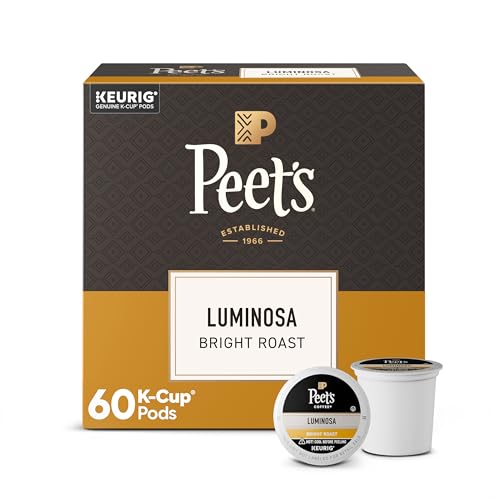Peet's Coffee Pods Luminosa Breakfast Blend Light Roast - 6 Pack of 10 K-Cups (Total 60 Pods)