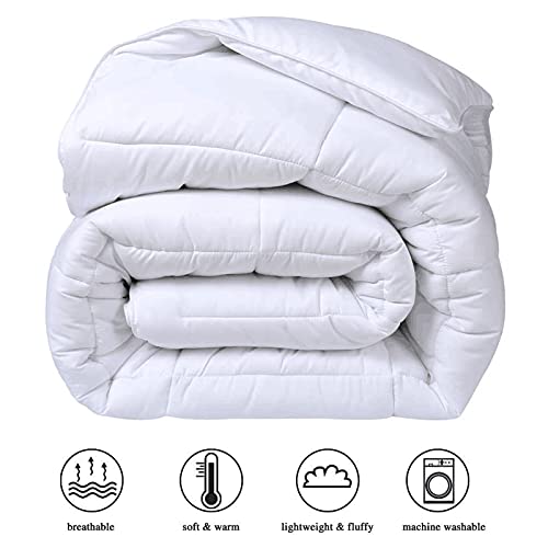 White Twin XL All-Season Cooling Comforter - Duvet Insert for Bed