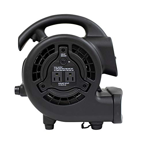 Mini Mighty P-80A Air Mover for Water Damage Restoration & Home Use - Black