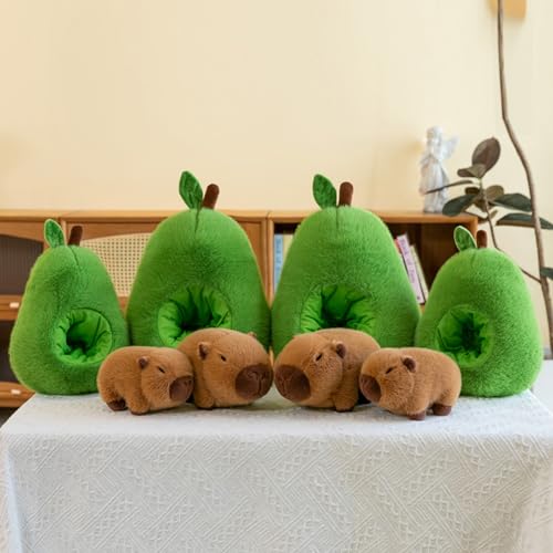 Nohito Cute Large Avocado Capybara Plush Toy 13.7'' Realistic Capybara Stuffed Animal Kawaii Soft Stuffed Avocado Food Plushie Pillow Doll