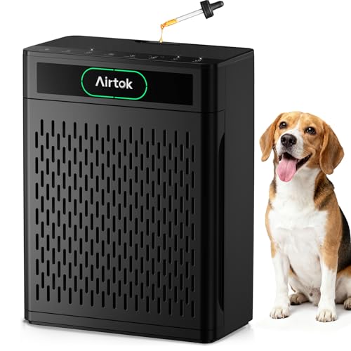 Airtok HEPA Air Purifier for Large Rooms Up to 1848 sq.ft - Black