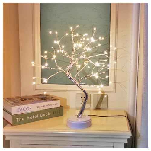 pete mici 108 LED Tabletop Bonsai Tree Light, 8 Modes 20¡¯¡¯ Warm White Artificial Fairy Light, Battery/USB Operated Twinkling Tree Lamp for Christmas Wedding Home Decoration