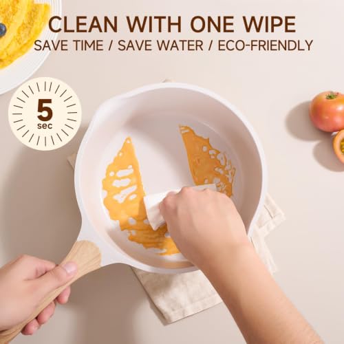 JEETEE 23-Piece White Non-Stick Aluminum Cookware Set for Kitchen, PFOA-Free