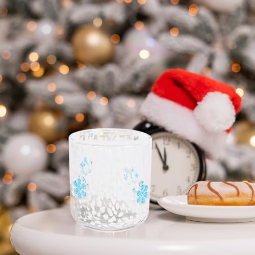 Snowflake Snowflake Stemless Wine Glasses - 14oz Christmas Holiday Decor (2 Pack)